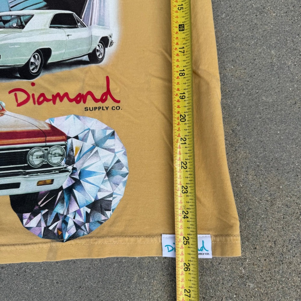 Diamond Supply Co Mens 66 Chevelle Super Sport Graphic T-Shirt Yellow Size M - Picture 2 of 5